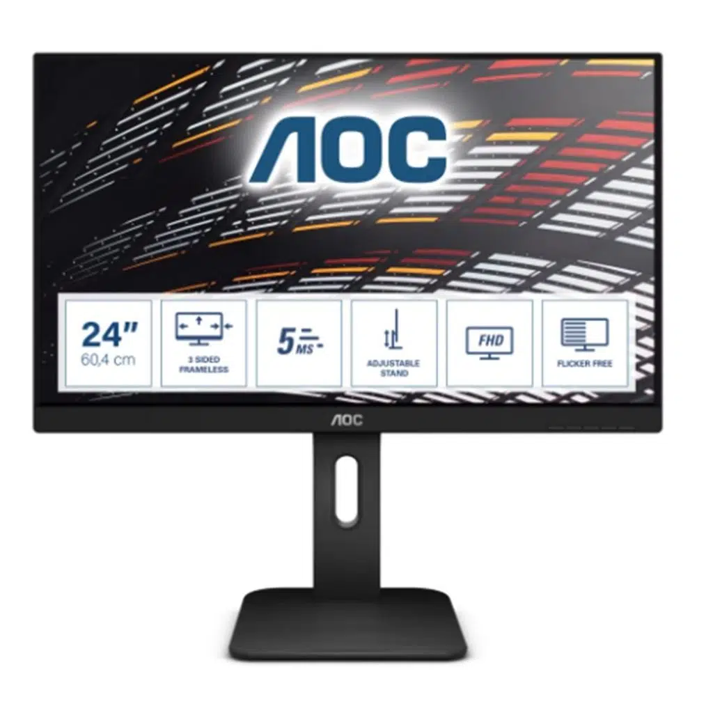23.8 AOC 24P1 IPS 5MS 60MHZ 1XVGA 1XHDMI 1XDP 1XDVI FHD 1920X1080 USB3.0 HOPARLÖR ÇERÇEVESİZ YÜKSEKLİK AYARI PIVOT VESA