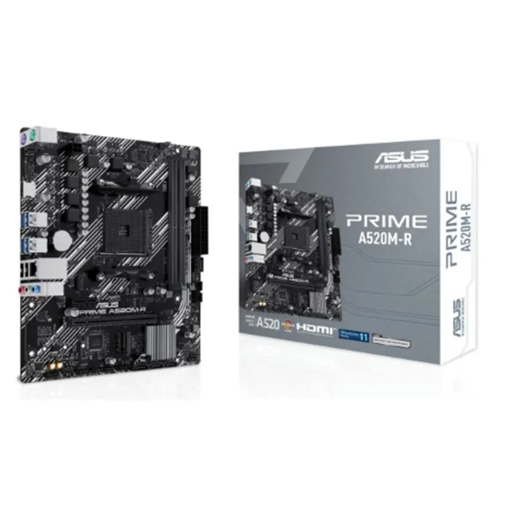 ASUS PRIME A520M-R DDR4 5100MHZ 1XHDMI 1XM.2 USB2.0 MATX AM4 (AMD AM4 5000/4000 /3000 SERİLERİ İLE UYUMLU)