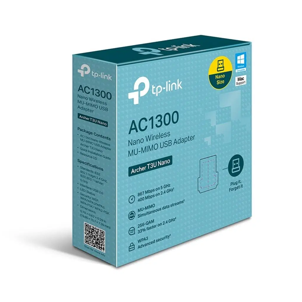 TP-LINK ARCHER T3U NANO AC1300 KABLOSUZ USB ADAPTÖR